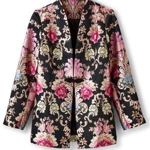 NWT Branca Jacquard Metallic Blazer Large